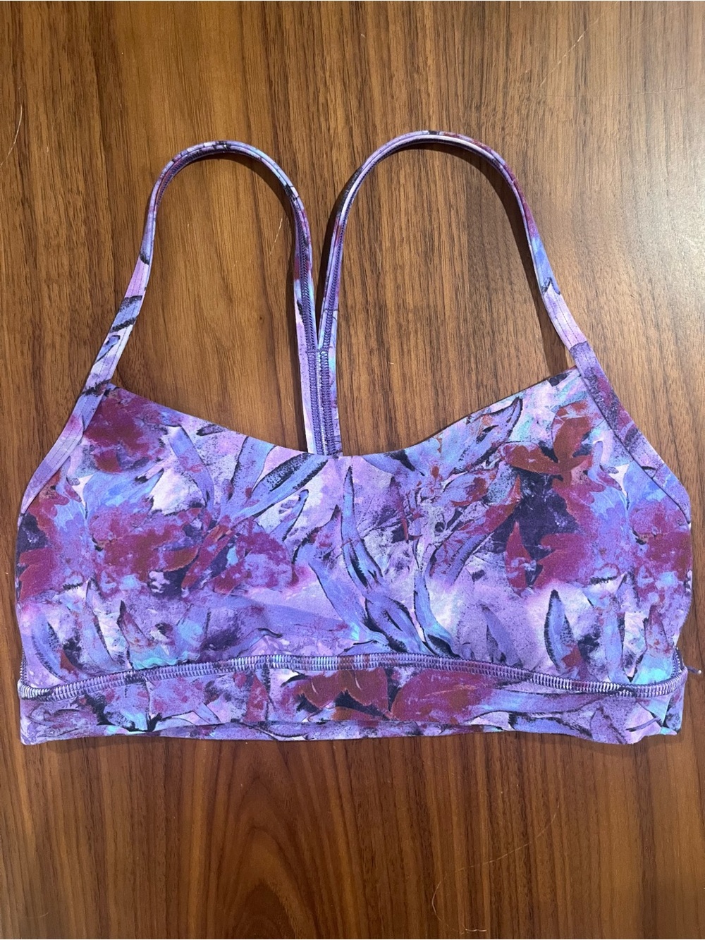 Lulu Lemon Colorful Botanical Floral Print Sports Bra